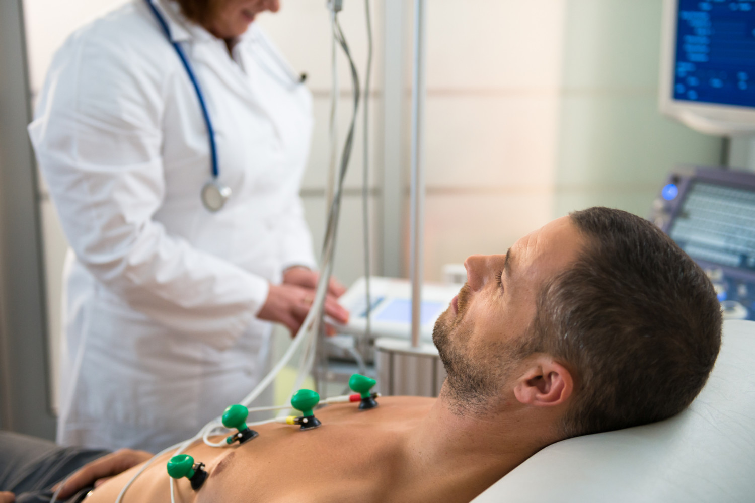 EKG Exam - EKG Monitor